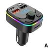 2025 Car BT5.0 FM Transmitter PD Type-C Dual USB 3.1A Fast Charger Colorful Ambient Light Handsfree MP3 Modulator Player