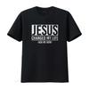 Jesus Changed My Life Ask Me How T Shirt Black Large vintage Washed Unisex Stretched Top For Everyday Wear homme Slightly