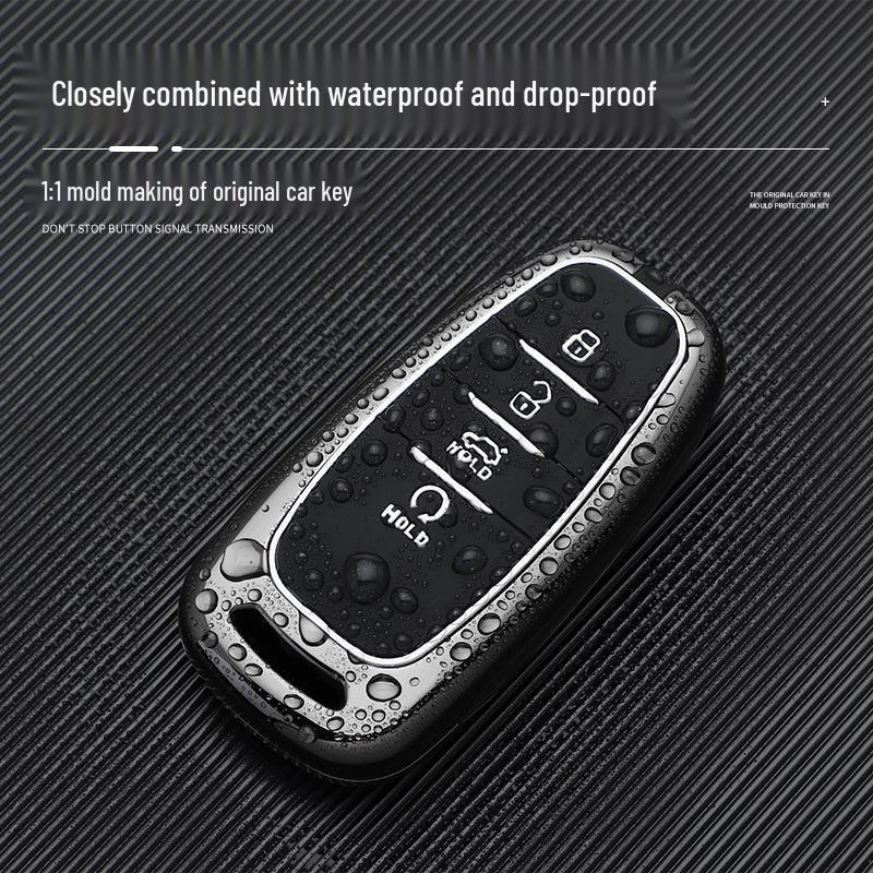 Hongqi Car Key Case - Stylish, Atmospheric Design with Buckle & Personalized Decoration