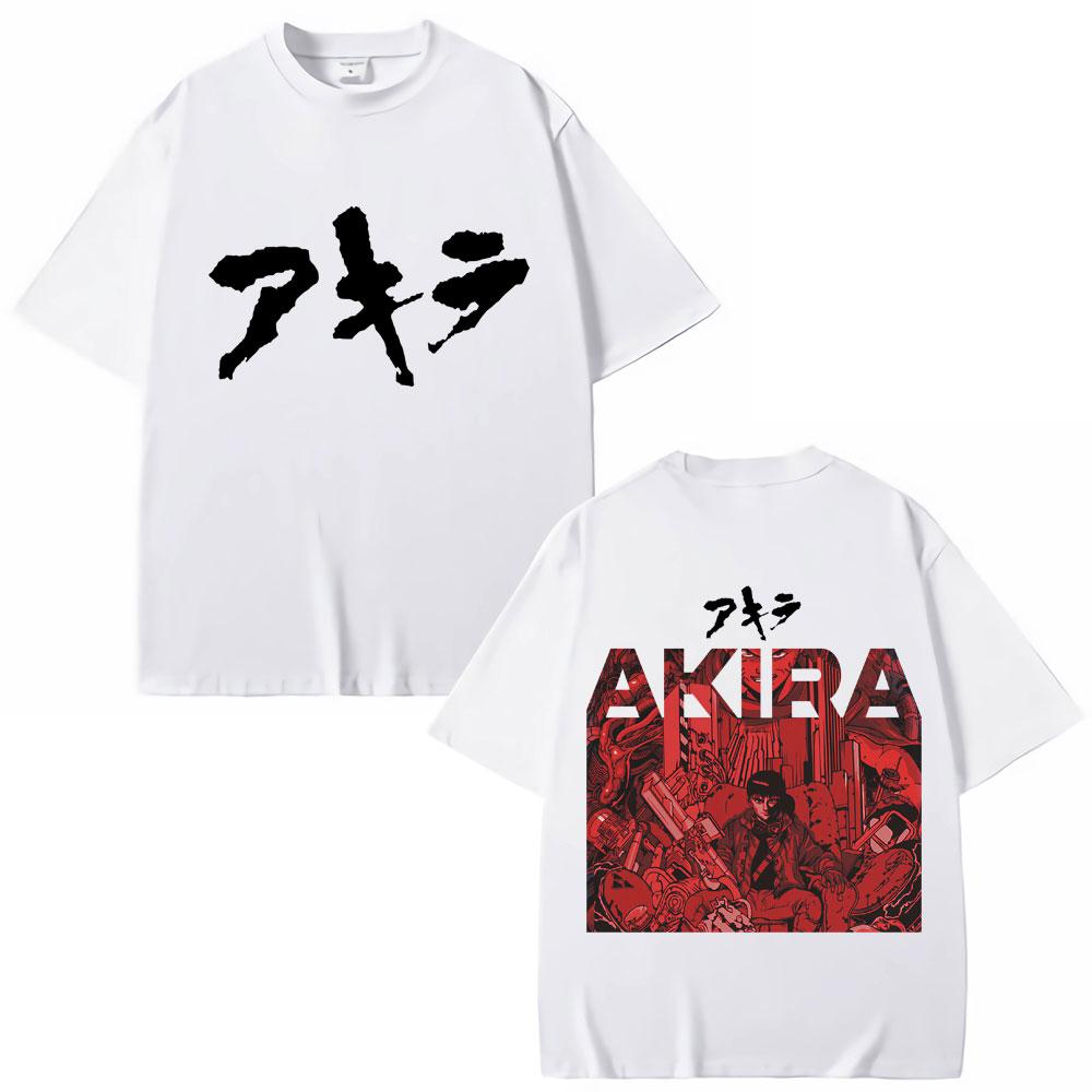 Japan Anime Akira Science Fiction Movie T Shirts Shotaro Kaneda Harajuku Manga T-shirt Loose Men Women Cotton T Shirt