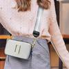 Borse a Spalla di Tendenza Borse da Donna alla Moda Nuove Borse Quadrate Piccole con Doppia Cerniera Retro Tempo Libero Versatile Borsa a Tracolla da Celebrità Web