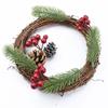 3/5Pcs Round Natural Rattan Wreath Stem Branch Ring Garland Wedding Birthday Party Decor Supplies Christmas Gift 20/25/30cm