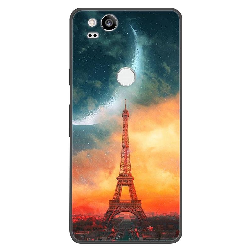 For Google Pixel 2 Case Soft Black Silicone Bumper Butterfly Phone Cover for Googe Pixel2 2XL Pixel2XL 2 Cases Fundas Coque