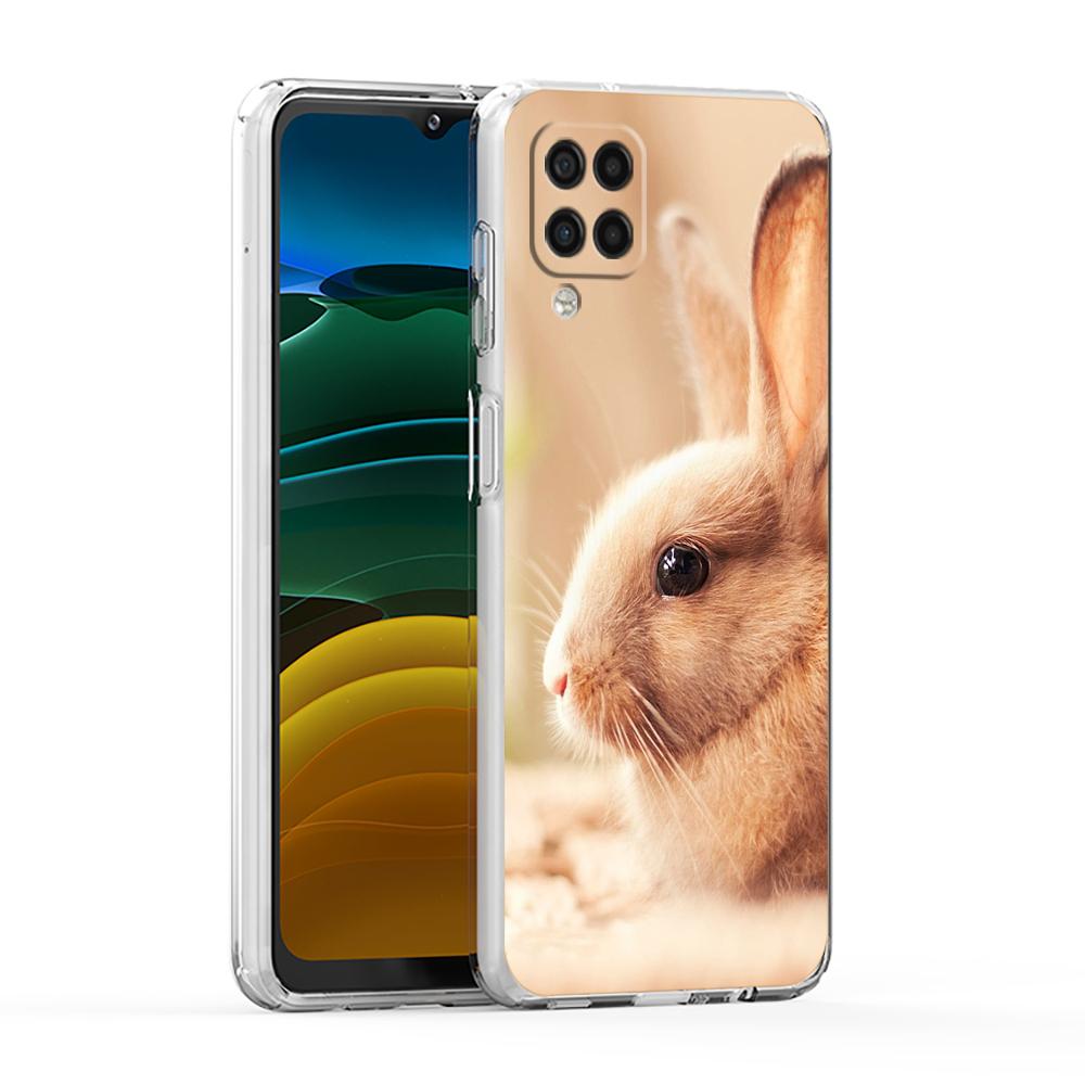 Cute White Baby Rabbits Phone Case For Samsung A13 A33 A35 A55 A73 A53 A23 A51 A71 A21S A31 A41 A05s A03S A15 A25 5G Cover
