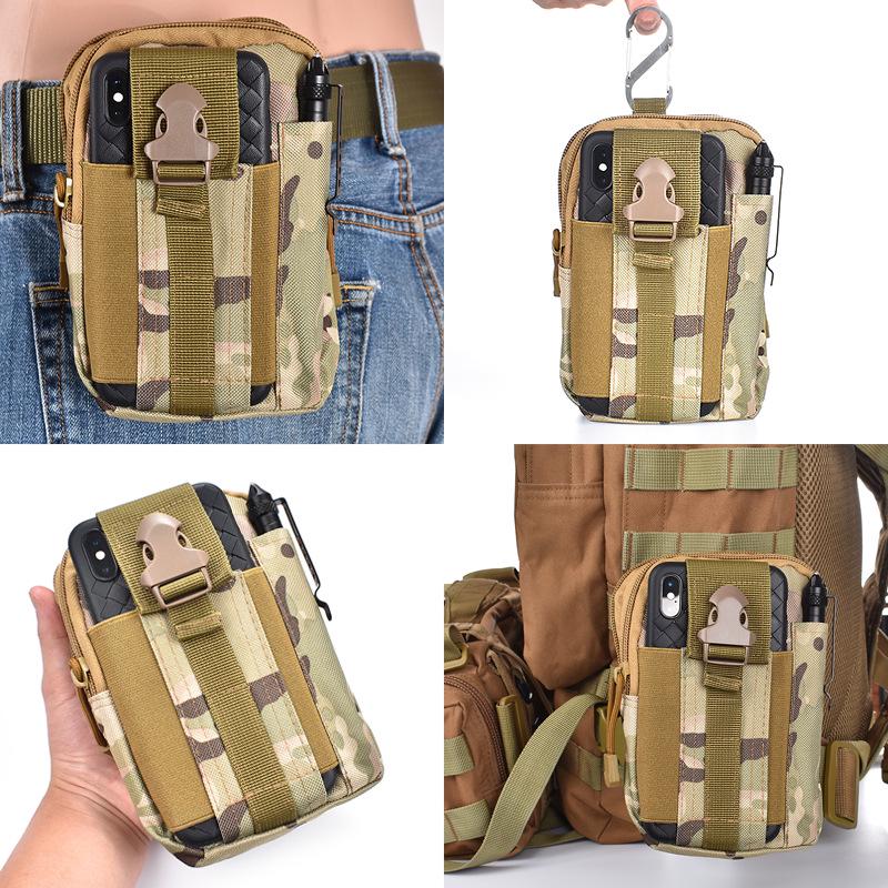 Men's Waterproof Tactical Waist Bag for 5.5/6-inch Phones - Multi-Function Outdoor Running Belt Bag