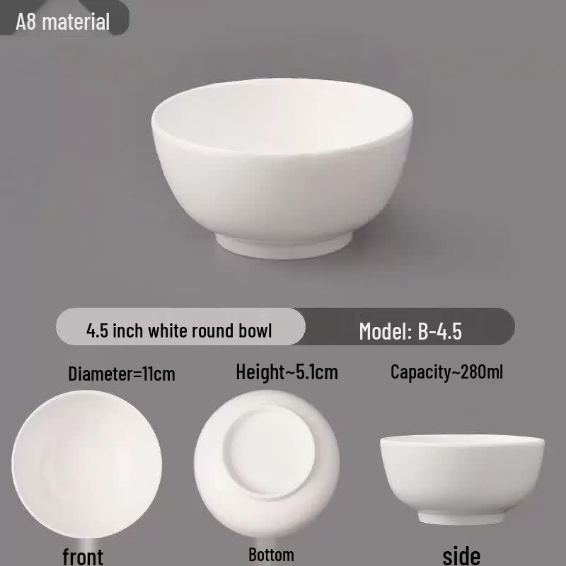 Melamine Small White Bowl