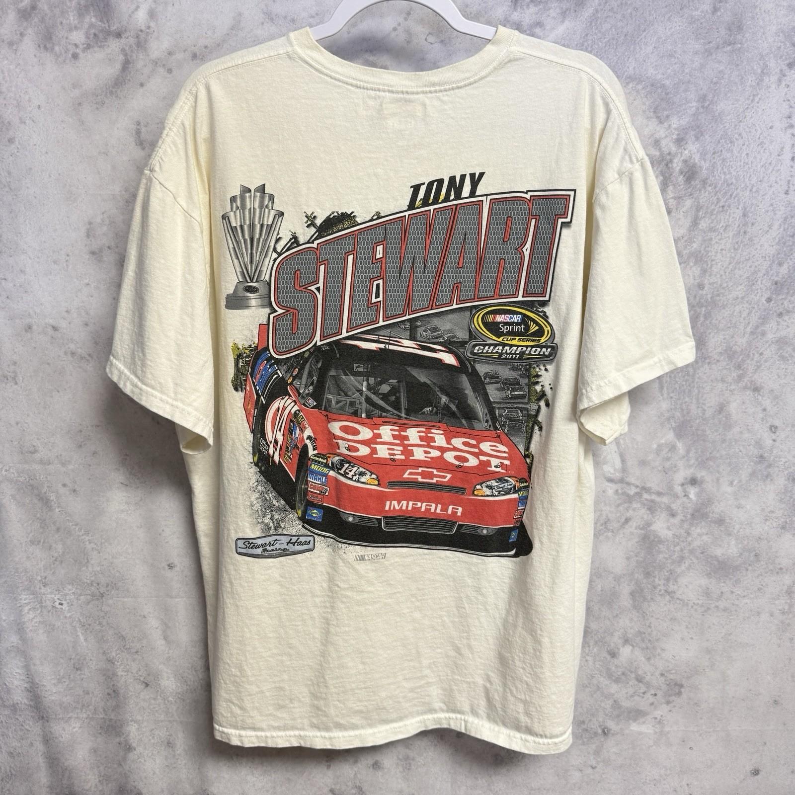Tony Stewart 2011 Spirit Championship Nascar T Shirt Mens 2XL White XL