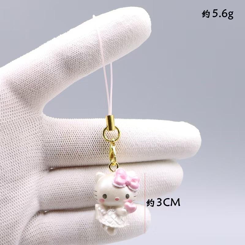 

Vintage Pink Heart Lock Hello Kitty Pendant Accessories Cute And Charming Japanese Charm Shell Angel Wings Devil Hello Kitty Keychain Gifts