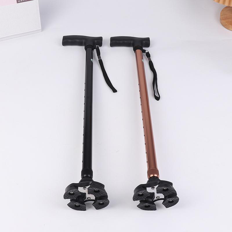 Niet-slip wandelstok voor ouderen, T-handvat, intrekbaar, aluminiumlegering, wandelstokken, opvouwbare kruk, wandelstok voor wandelen, trekkingstok