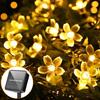 5M 20LED Solar String Lights Outdoor Waterproof Cherry Blossom 8 Mode Battery Operated Flower Lamp Christmas Garden Party Decor