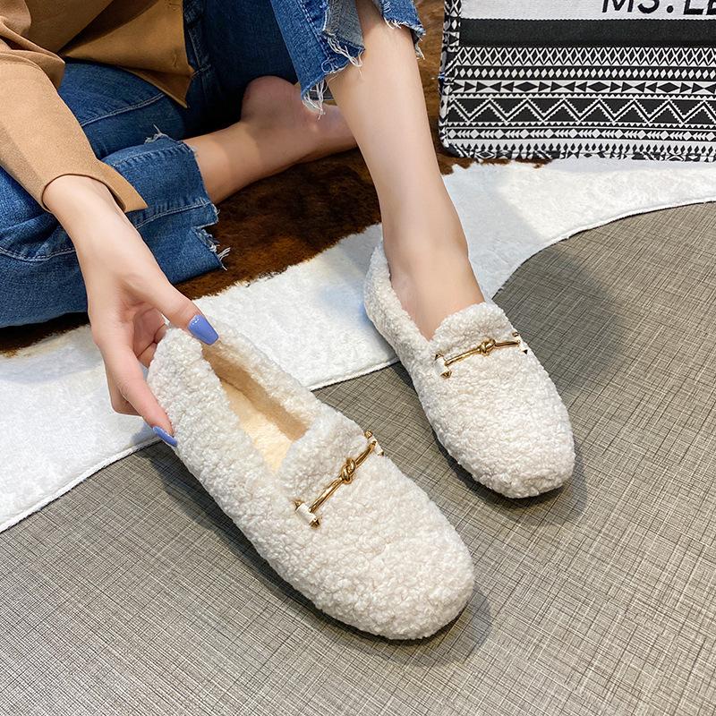 

Mao Mao shoes women s winter wear 2025 new Internet celebrity Doudou shoes women s velvet platform cotton ladyshoes large size shoes 41-43 34 білий