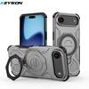 KEYSION Shockproof Magnetic Case for iPhone 17 Pro Max TPU+PC Upright Live Metal Ring Stand Phone Back Cover for iPhone 17 Air