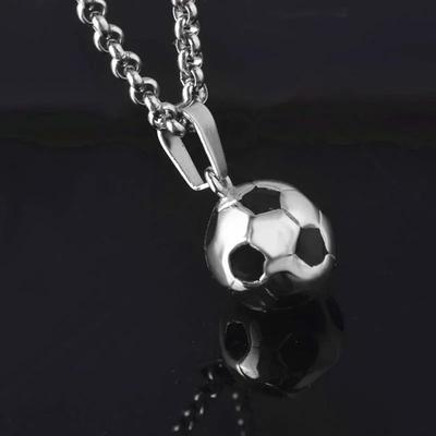 New Ideas Fashionable Gift Sports Product Football Necklace Personalized Cool Gift Accessory With Stainless Steel Chain