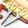 Forbici per Erbe Aromatiche Yousheng 5 Lame in Acciaio Inossidabile, Forbici per Cipollotti con Pettine Pulitore e Copertura Protettiva, Tagliaerbe e Verdure Multiuso