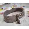 Sweet Baby Moses Cradle for Dolls Boho Cotton Carrier Brown