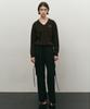 MAKE A TOAST Raccoon V-Neck Pullover Knit Brown Mbefnt004Br