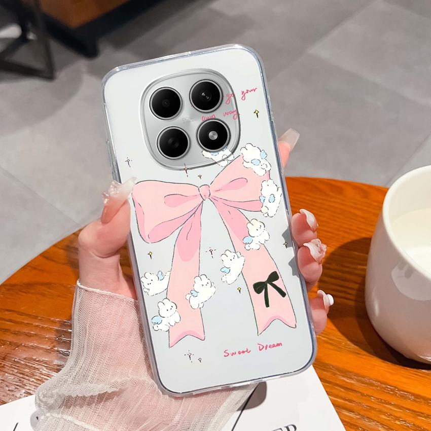 

Подходит для Redmi Note 15 14 Pro 14S 15 15C A5 A1 Популярный Креативный Чехол для Телефона с Буквами и Узорами Прозрачный Силиконовый Нескользящий Чехол для Корпуса Redmi Redmi 15 5G