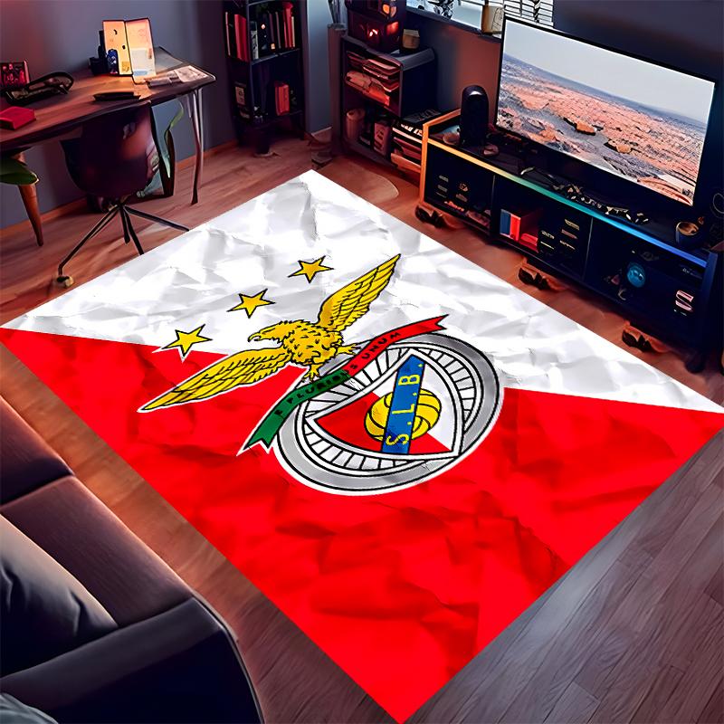 1pc Sport Lisboa e Benfica Print Area Rug - Soft,Washable Non-Slip Indoor Mat for Office Chairs,Living Room,Home Office Decorative Rug