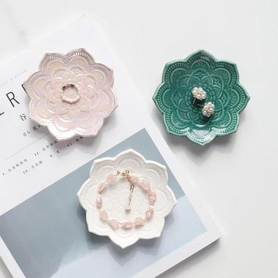 Ceramic Jewelry Tray Jewelry Ring Dish Tray Earring Holder Decorative Plate Trinket Bowl Jewelry Dish Holder Aesthetic Jewelry