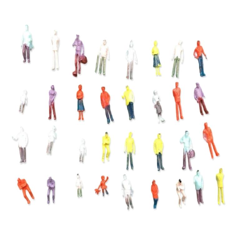 25Pcs Assorted Poses Model Train Layout Miniature People Figurines Perfect For DIY Crafts And Exhibits Decoration