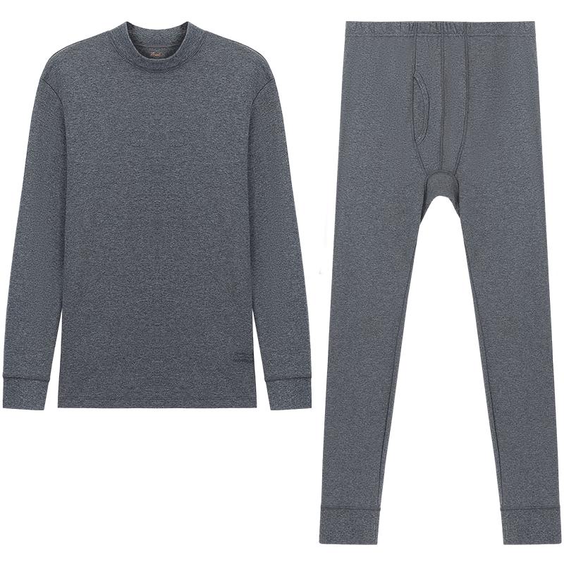 Dingguagua Reine Baumwolle Halbhoher Kragen Thermounterwäsche-Set