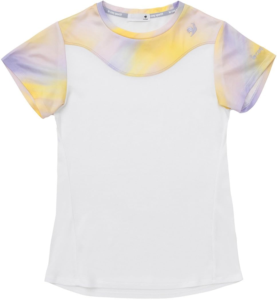 

Футболка с коротким рукавом для игры в теннис Coq Quick UV CUT SUNSCREEN JTA Official Official WH [Le Sportif], футболка, графика, впитывающая, высыхающая, (UPF50+) белый