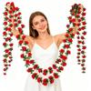 Red Artificial Rose Vine Layered Petals Hanging Rattan Flower Artificial Flower Garland Home Decor