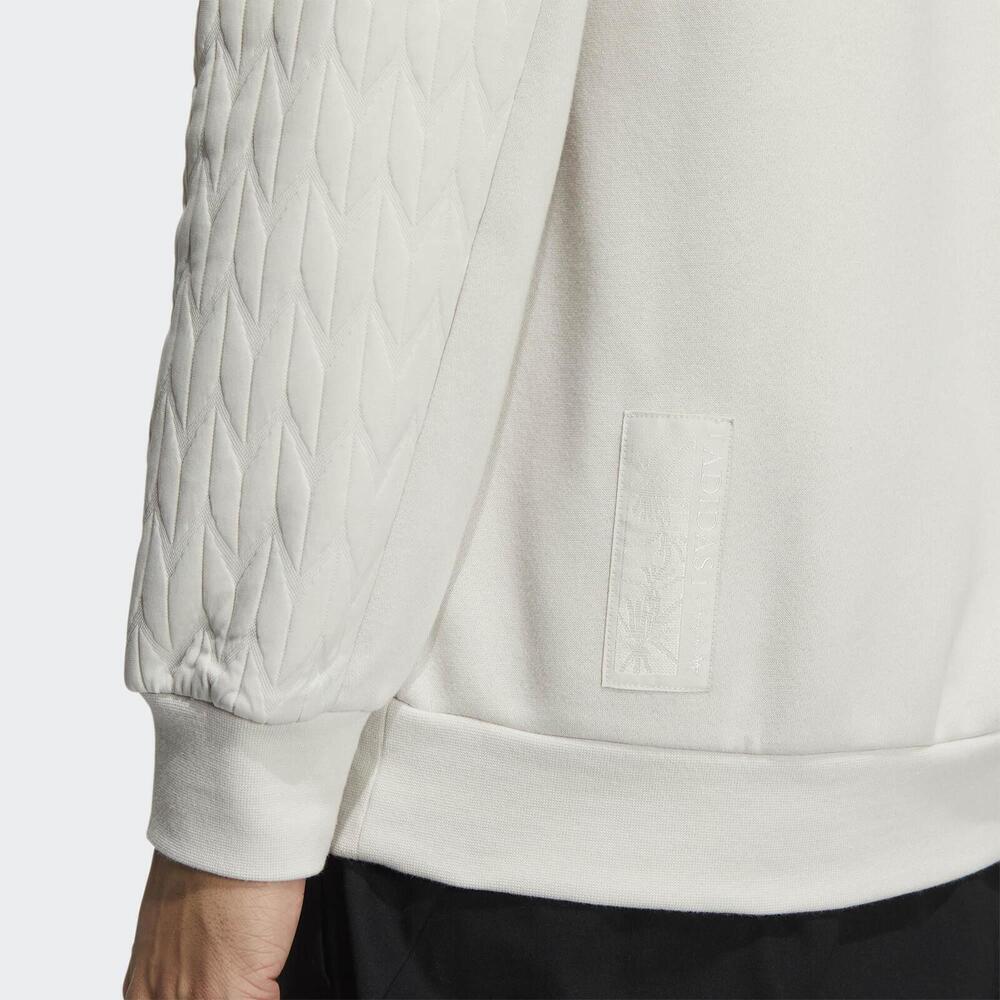 Adidas Einfarbiger Logo-Print Hoodie Langarm Sweatshirt Herren Oberteile Weiß HN8997