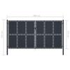 Portail de jardin - VIDAXL - Acier - 400 x 175 cm - Anthracite - Battant