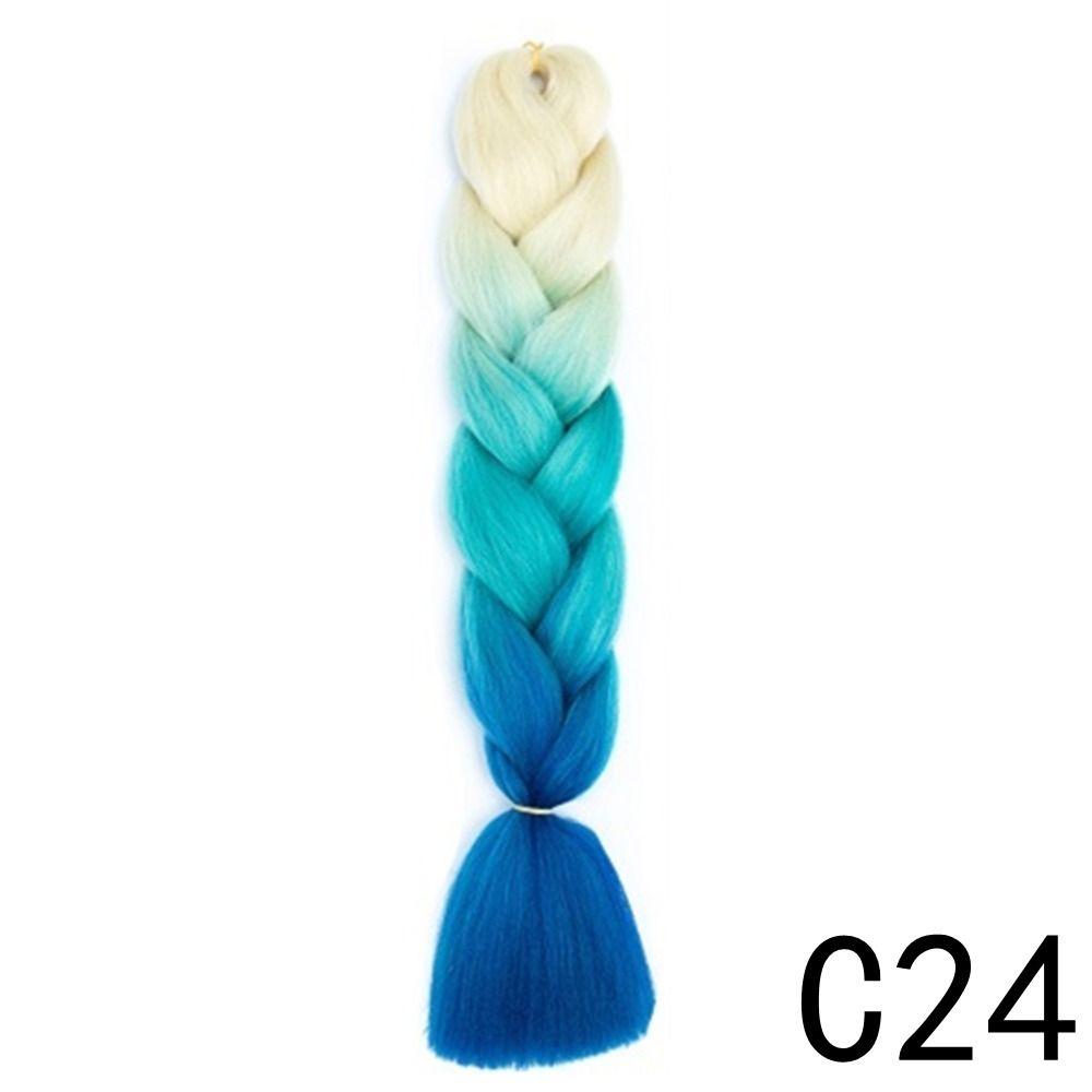 Ombre Jumbo Zopf 24 Zoll Damen DIY Haarzöpfe Neue Flecht Haarverlängerung Damen