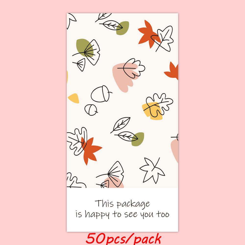 10-50Pcs Thank You Sticker This Package Is Happy To See You Too Flower Stickers Seal Label For Small Business Package Decor