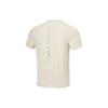 Li Ning Logo Print Schnelltrocknendes Atmungsaktives Kurzarm-T-Shirt Herren Oberteile Mondlicht-Grau ATST535-3