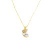 Elegant Pure Silver & Gold Pendant Necklace: European & American Style