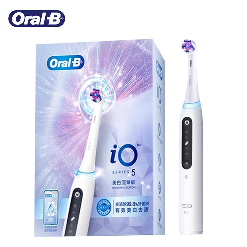Oral-B iO5 Professional Whitening Electric Toothbrush for Adult 5 Modes 1 Handle 4 Brush Heads 1Travel case