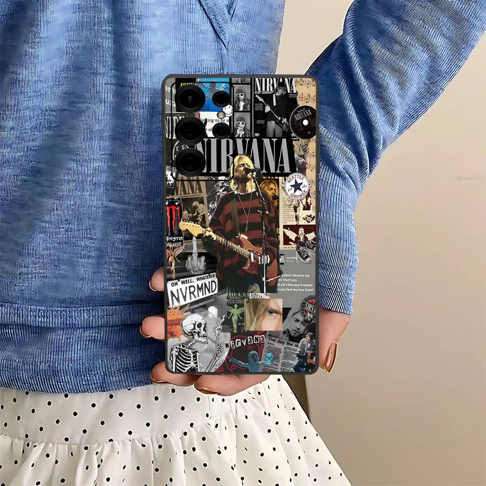 

Чехол для телефона Rock Classic N-Nirvana Band для Samsung S 24 Fe 25 Ultra Plus 20 Lite 21 30 22 23 24 22 Ultra 5G Fundas Samsung S25PLUS