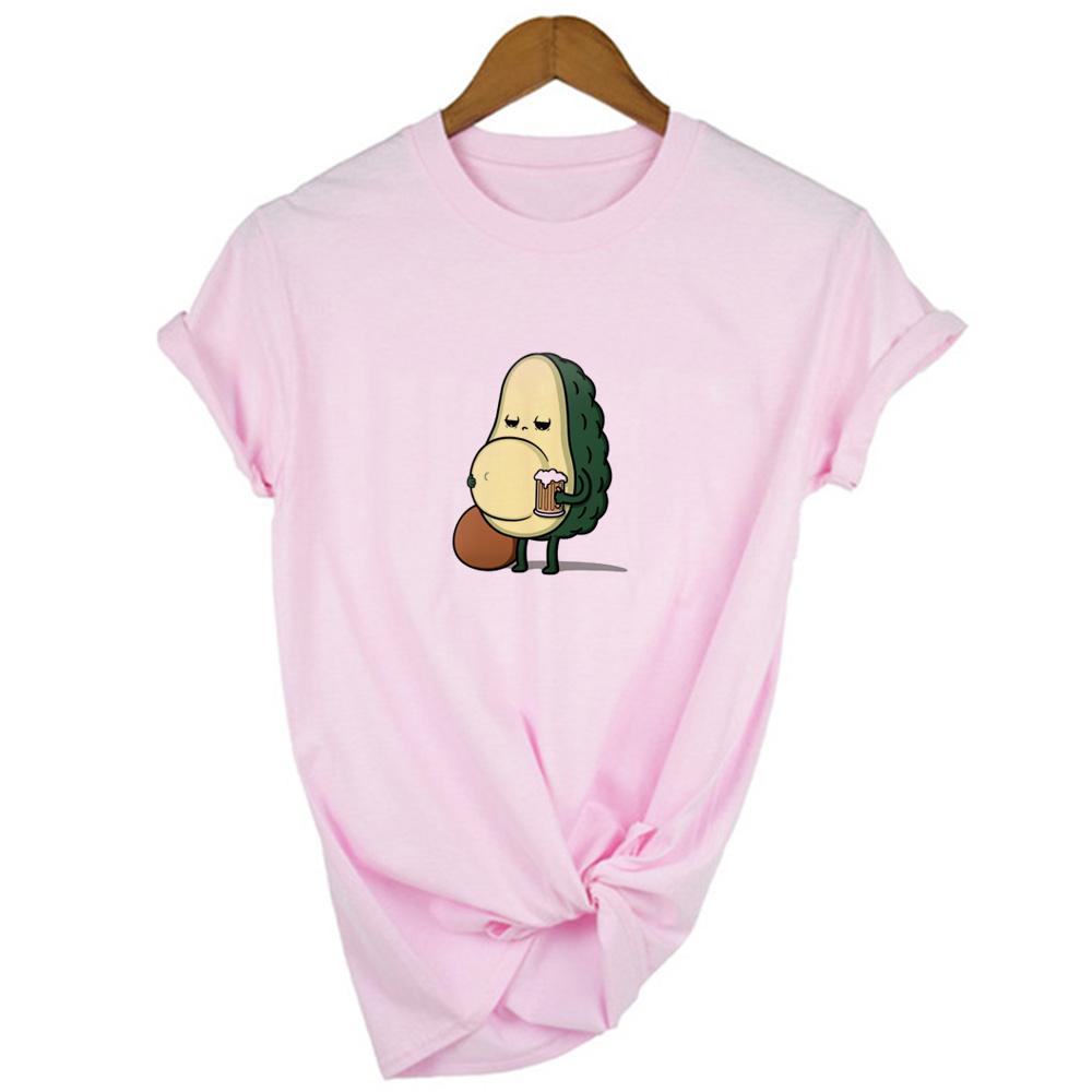 Avocado Women Short Sleeve T Shirt Casual Cartoon Kawaii Graphic Tops Female Harajuku Tee Summer