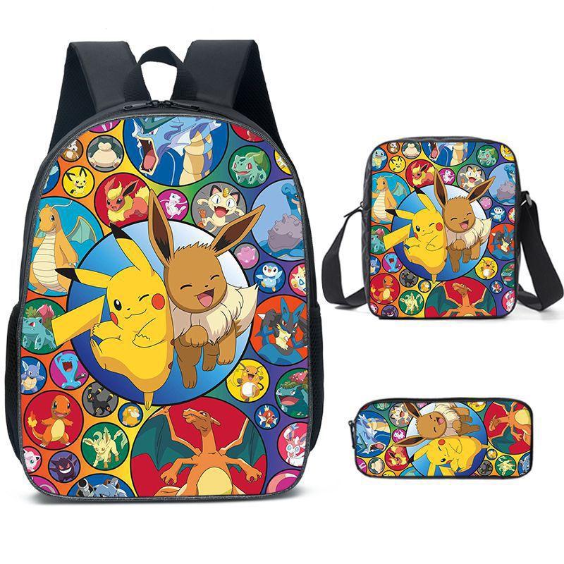 Primary And Secondary School Students Schoolbag Cartoon Backpack Breathable And Wear-Resistant Children'S Backpack Satchel Pencil Bag Set