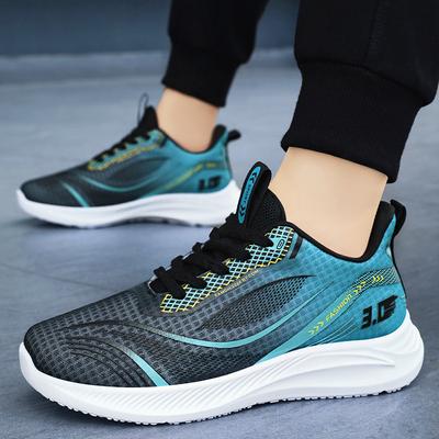 Shoes Men's Spring New Soft-soled Breathable Sports Shoes Korean Version Fashion Running Shoes Mesh Casual Shoes Foreign Trade Men's Shoes