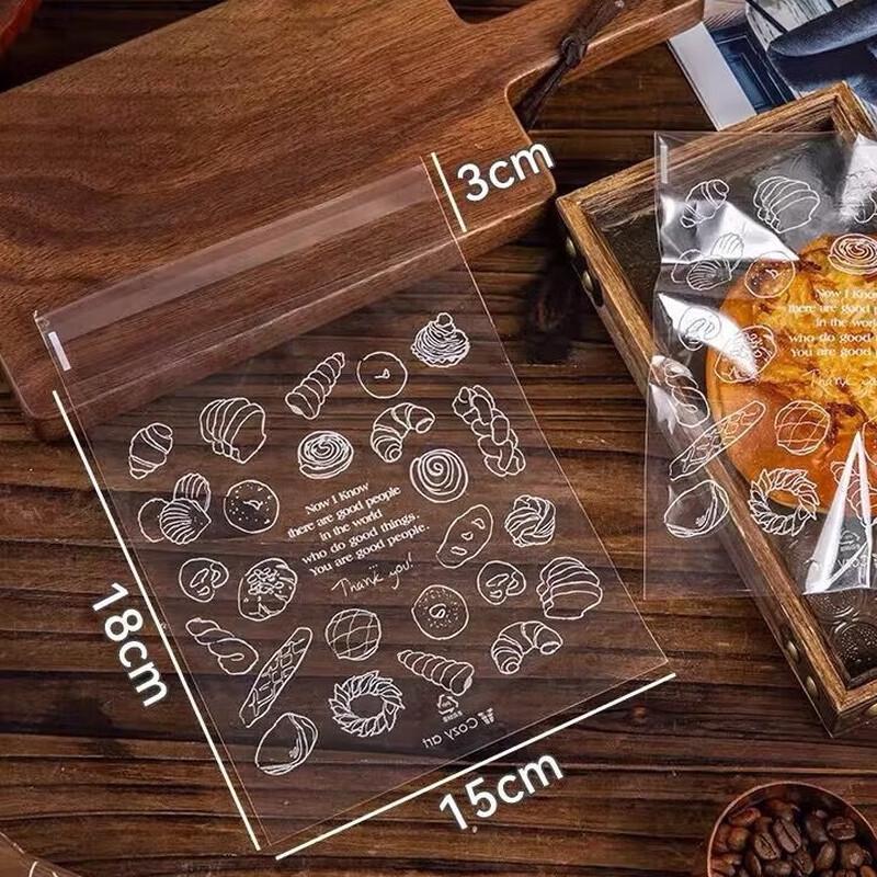 Wutuo Extra Thick Self-Adhesive Bread Packaging Bags