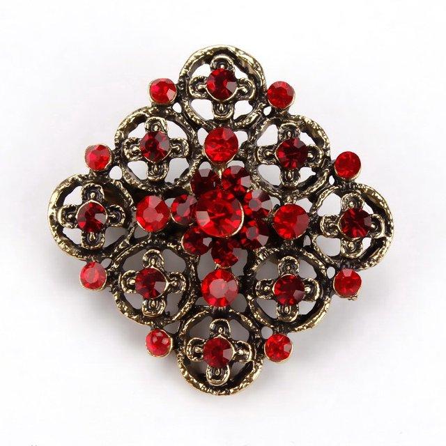 Baiduqiandu Brand Crystal Rhinestones Flower Pins And Brooches For Women Dress Party Or Diy Wedding Bouquets Jewelry