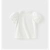 David Bella Girls' Short Sleeved T-shirt Summer Clothes Children's Top Baby Pure Cotton Base Shirt