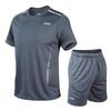 Summer Men's Quick Drying Running Sets Breathable Hiking Fishing T-Shirt Short Soft Elasticity Gym Fitness Suits Outdoor Sports