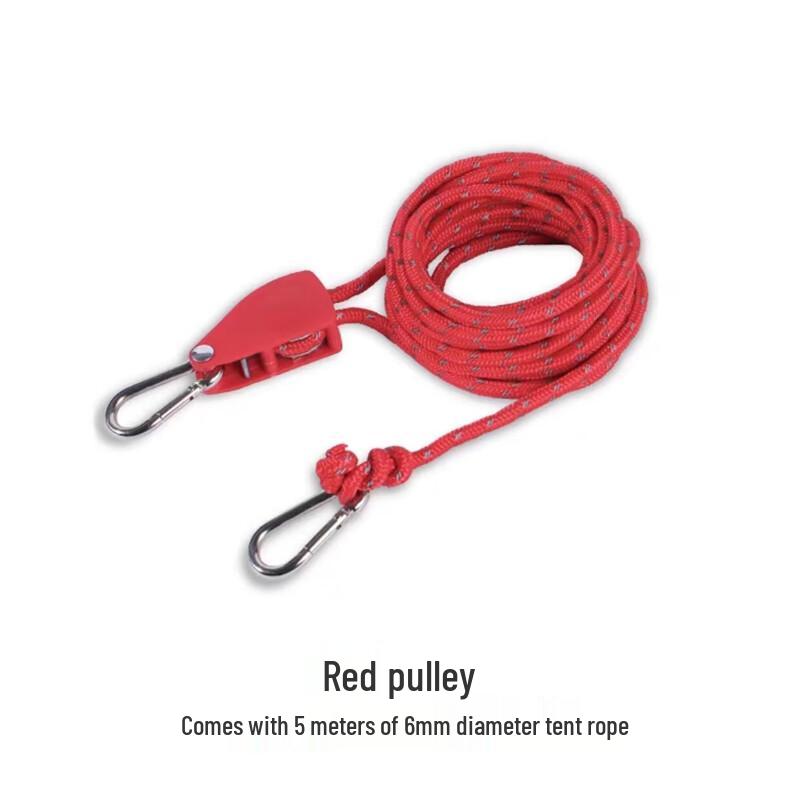 Outdoor Camping Tent Rope Tightener with Metal Pulley