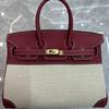 Cowhide with Canvas Platinum Bag New Trend Handbag Fashion Women's Bag Women's Bag
