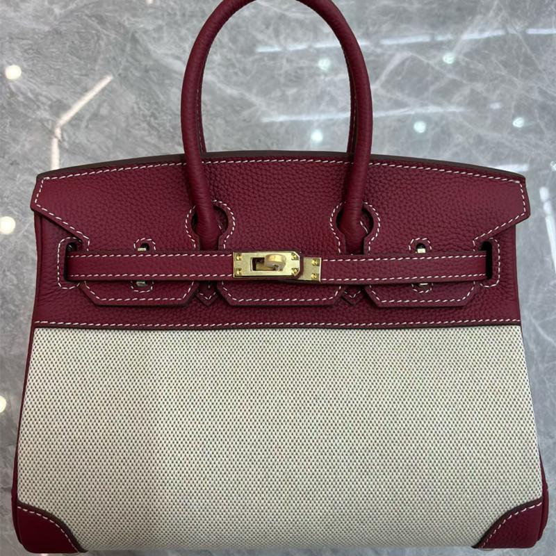 Cowhide with Canvas Platinum Bag New Trend Handbag Fashion Women's Bag Women's Bag