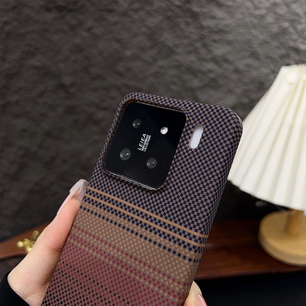 For Xiaomi Mi 15 Pro Ultra Phone Case New Carbon Fiber Kevlar Pattern Magnetic Thin Heat Dissipation Matte Protective Cover