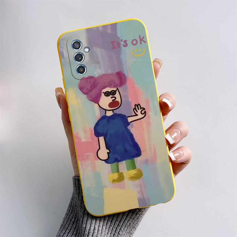 For Samsung Galaxy M52 5G Case Galaxy M23 Cute Cartoon Soft Silicone Phone Cases For Samsung M52 M23 Cover M52 5G Fundas Bumper