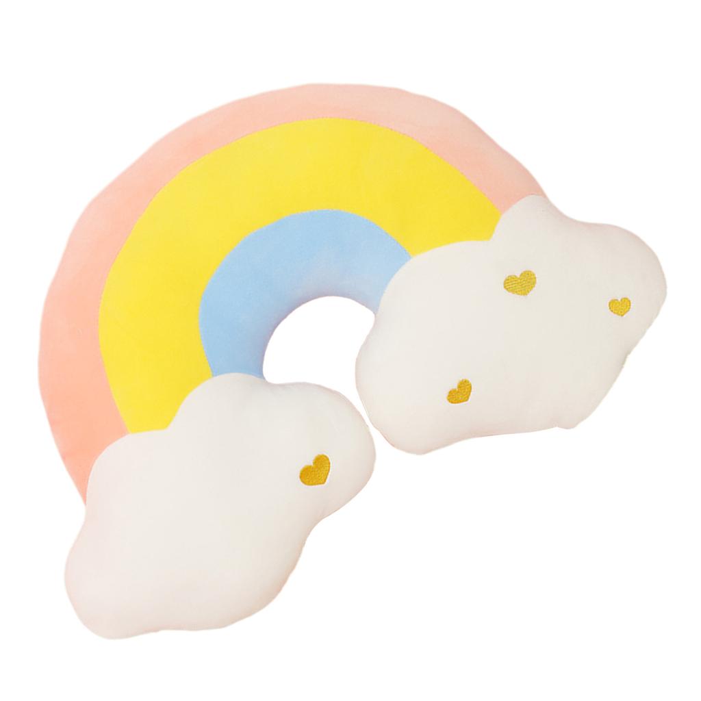 Lovely Color Cushion Rainbow Cloud Moon Plush Pillow Soft Comfortable Pillows for All Age Groups