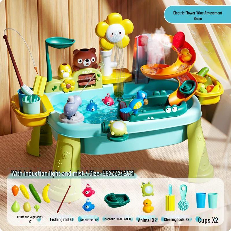 Kids' Electric Dishwashing Station & Water Play Basin Toy