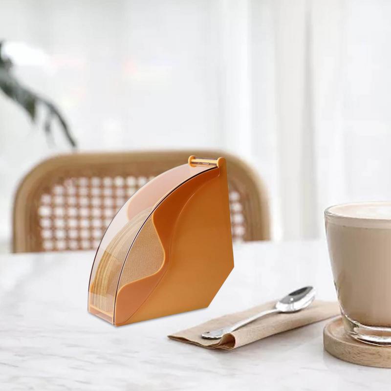 Triangle Coffee Filter Storage Cone Coffee Filters Storage Acrylic Triangle Coffee Filter Holder With Dustproof Cover Storage